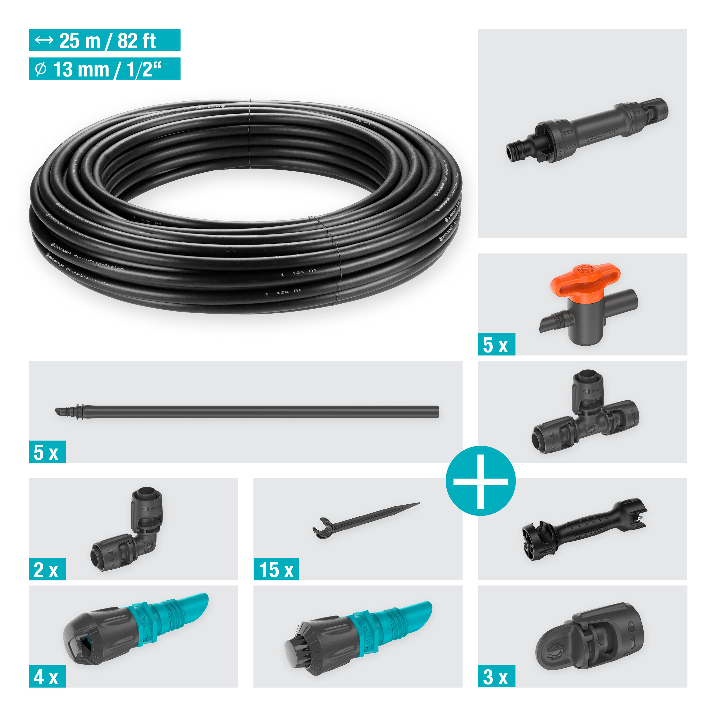 Bevattningsset Gardena Micro-Drip Blom/Köksträdgårdar