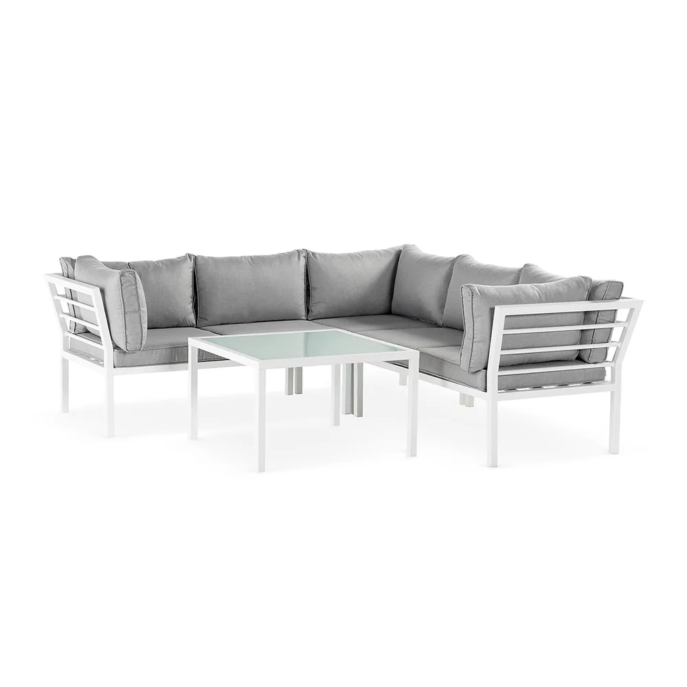 Hörnsoffa Comfort Garden Ariany Vit