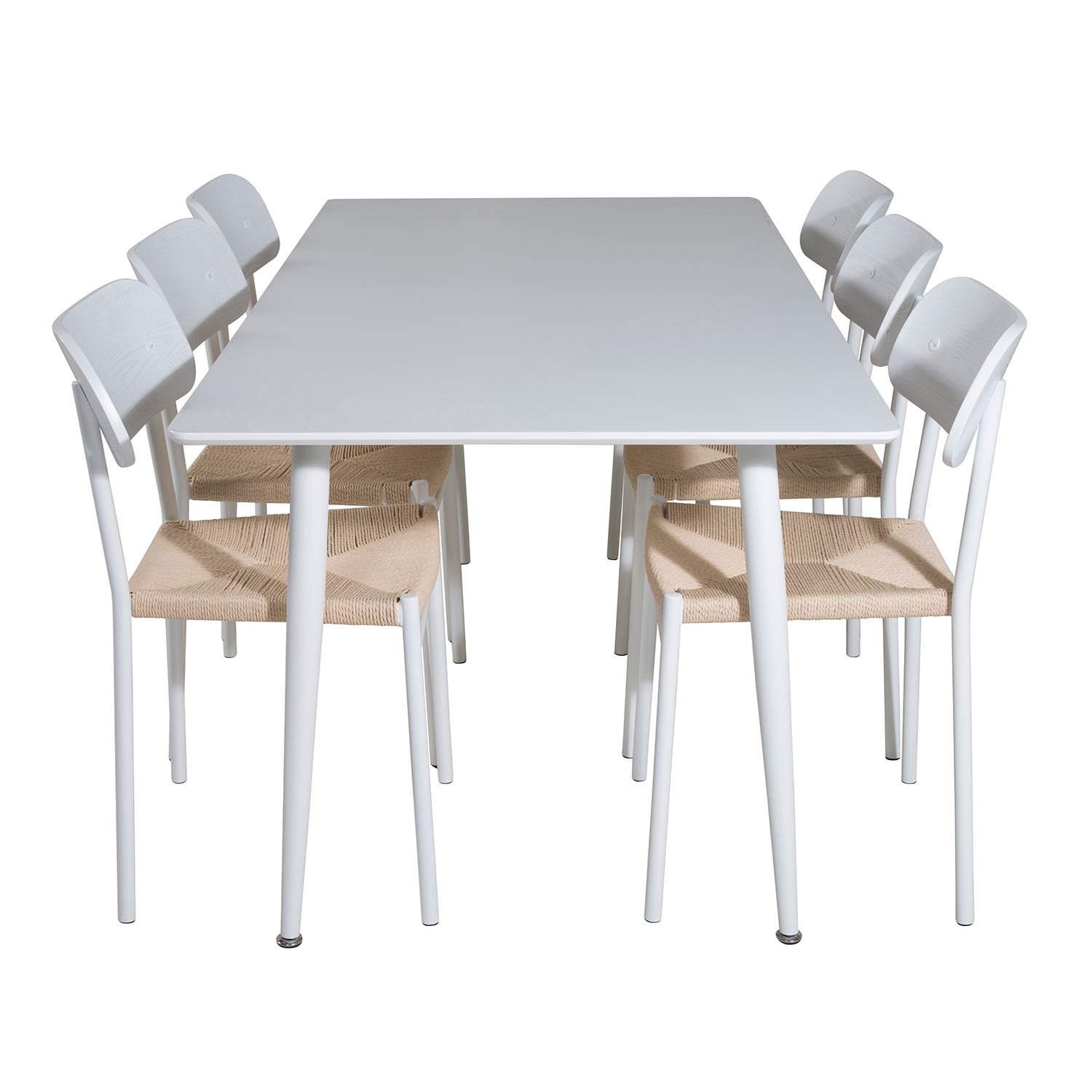 Matgrupp Venture Home Pobbie med 6 Peggy Stolar Vit