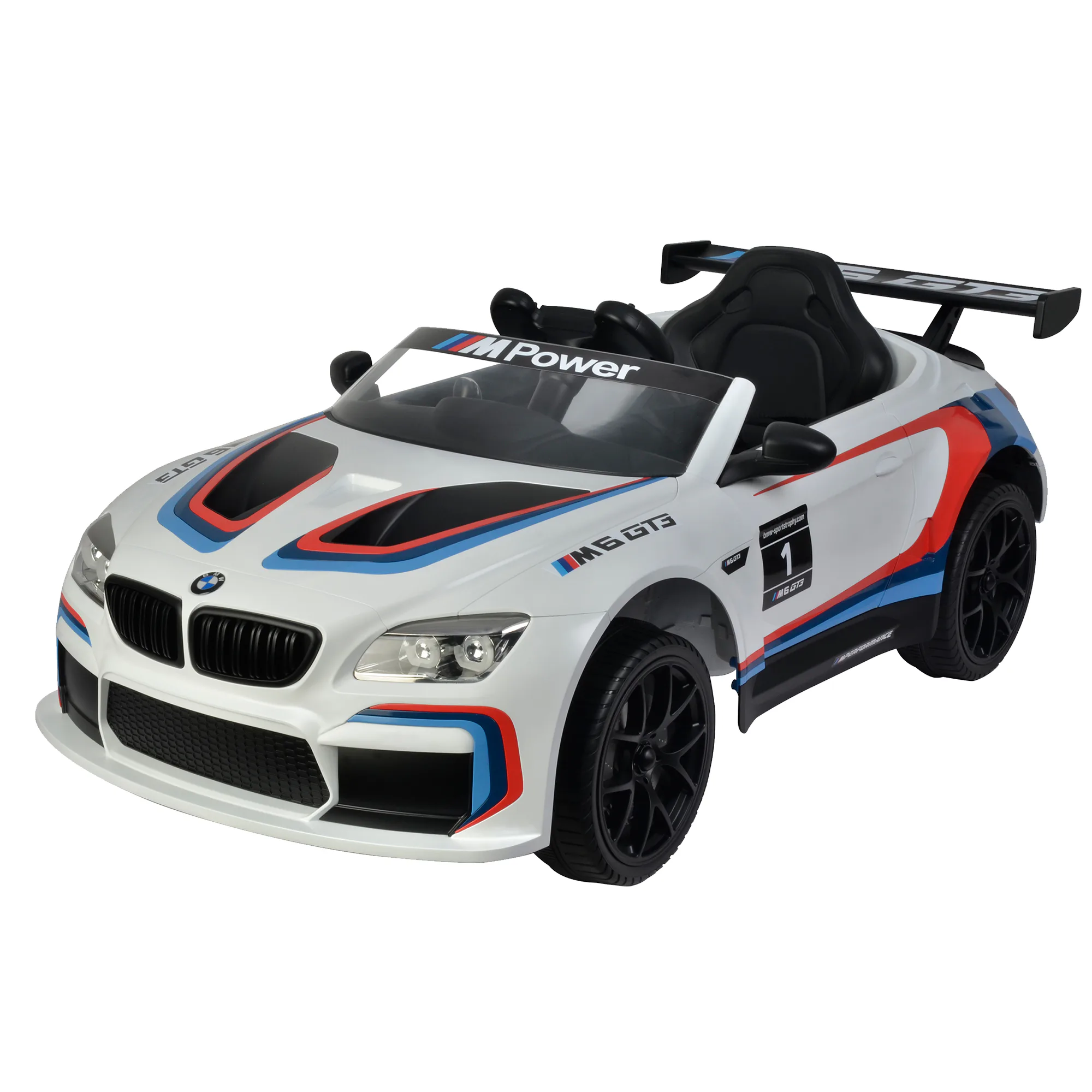 Elbil Nordic Play BMW M6GT3 Licens 12V Vit