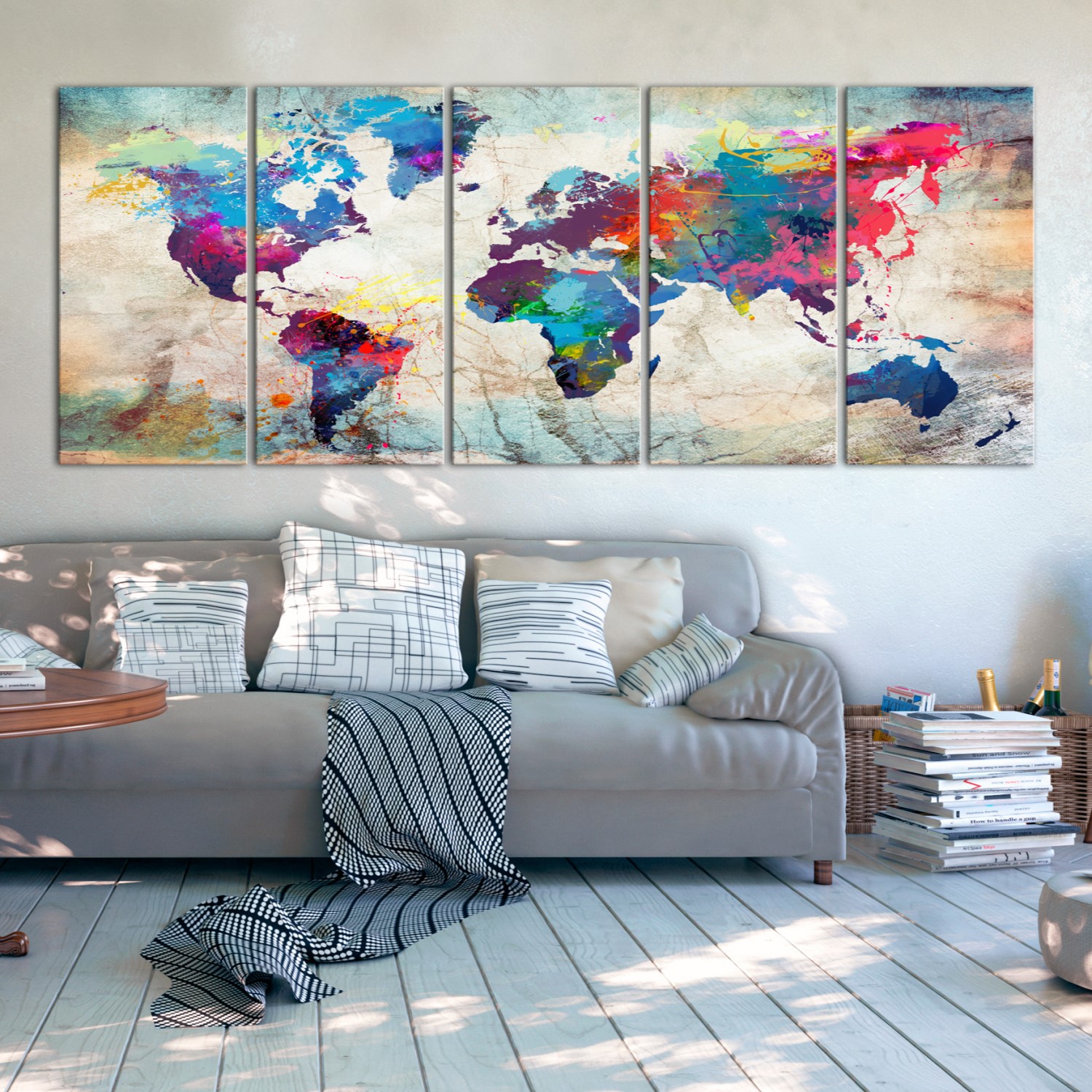 Tavla Arkiio World Map Cracked Wall