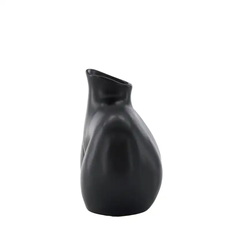 Harvey Vase - Matte Black - 17*10*15Hcm Svart