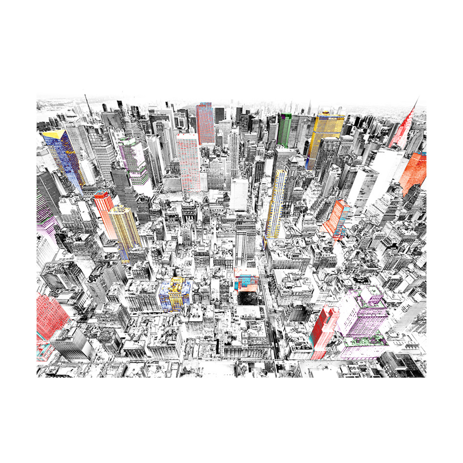 Fototapet Arkiio Skiss Över New York