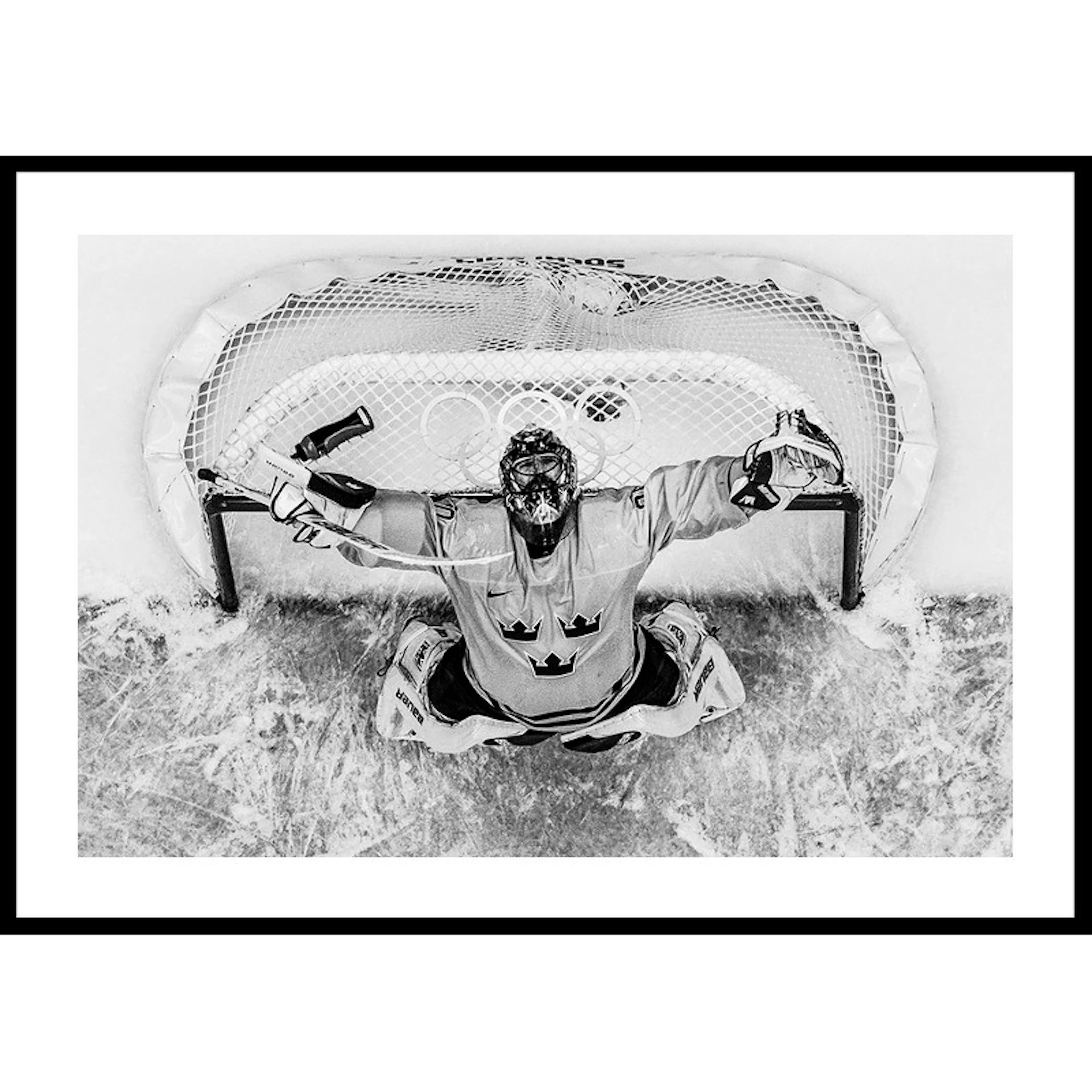 Henrik Lundqvist OS Sotji 2014 B&W No1 50x70 50x70 cm