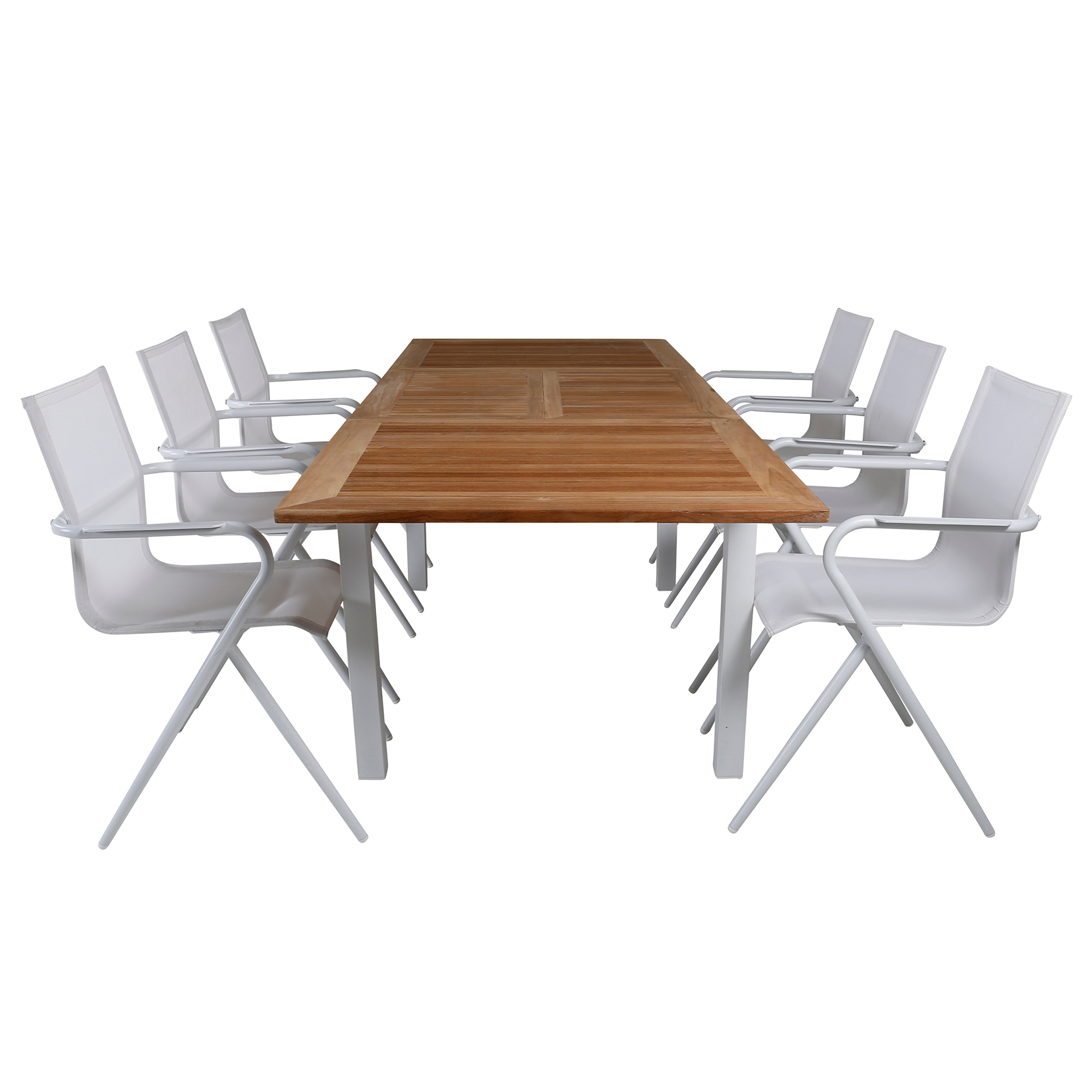 Matgrupp Utomhus Venture Home Pave med 6 Act Trädgårdsstolar L: 160 cm