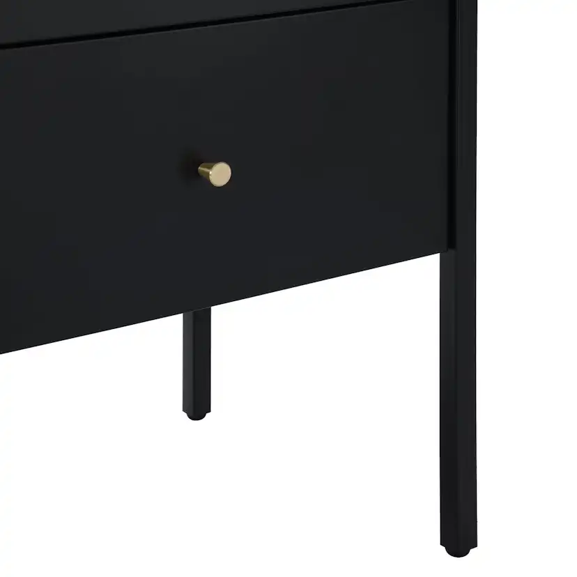 Byrå In Living Benjamin Svart Förvaringsmöbel 50x115x35 cm