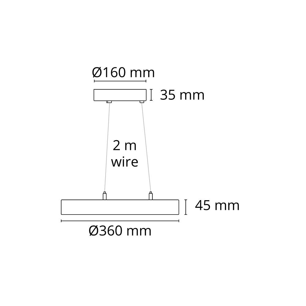 Pendelarmatur SG ARMATUREN Circulus Pendel 19W 1345Lm 3000K IP44 LED