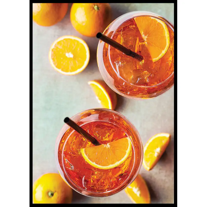 Poster Gallerix Aperol Spritz Cocktail And Oranges