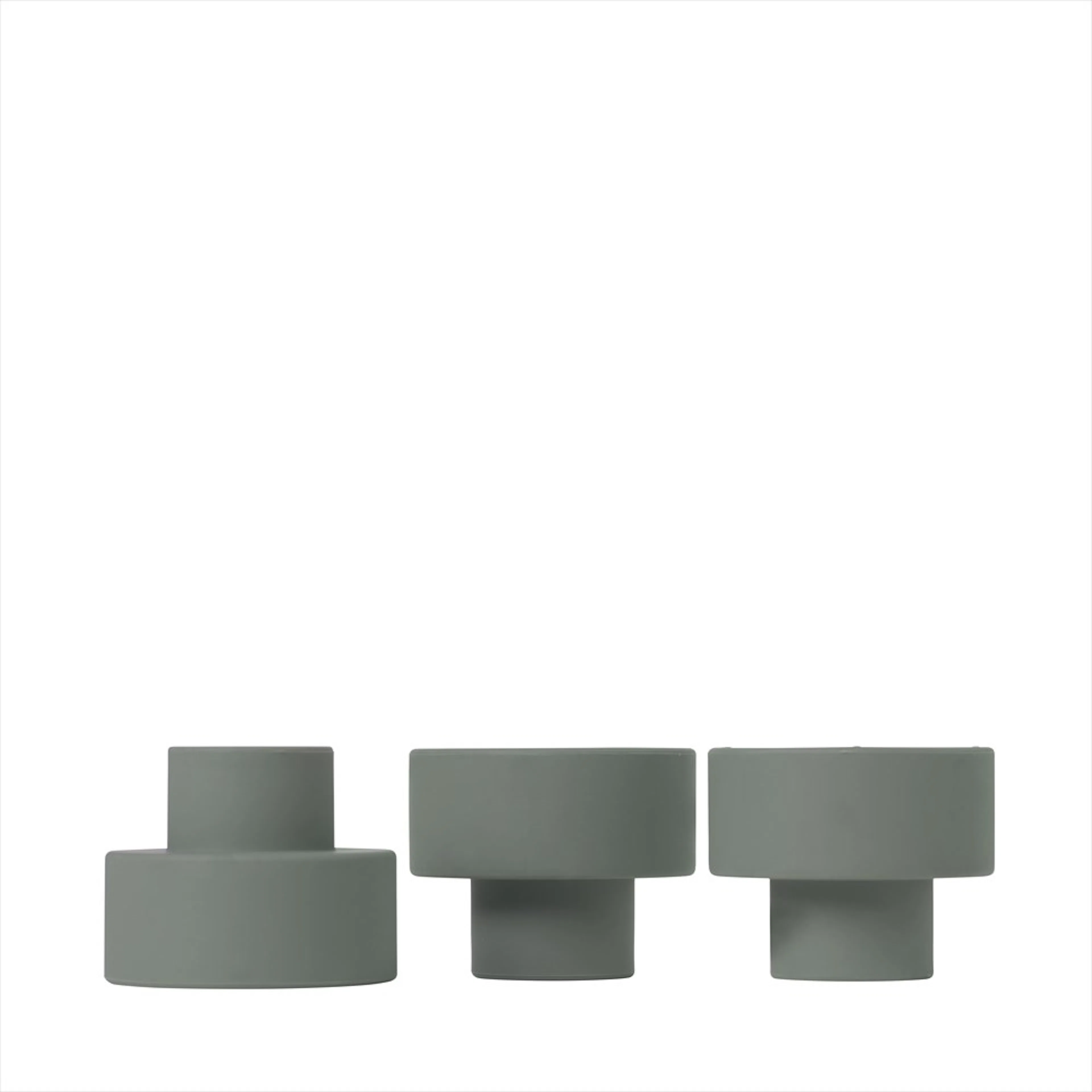 TRIO Set/3 ljushållare Agave Green