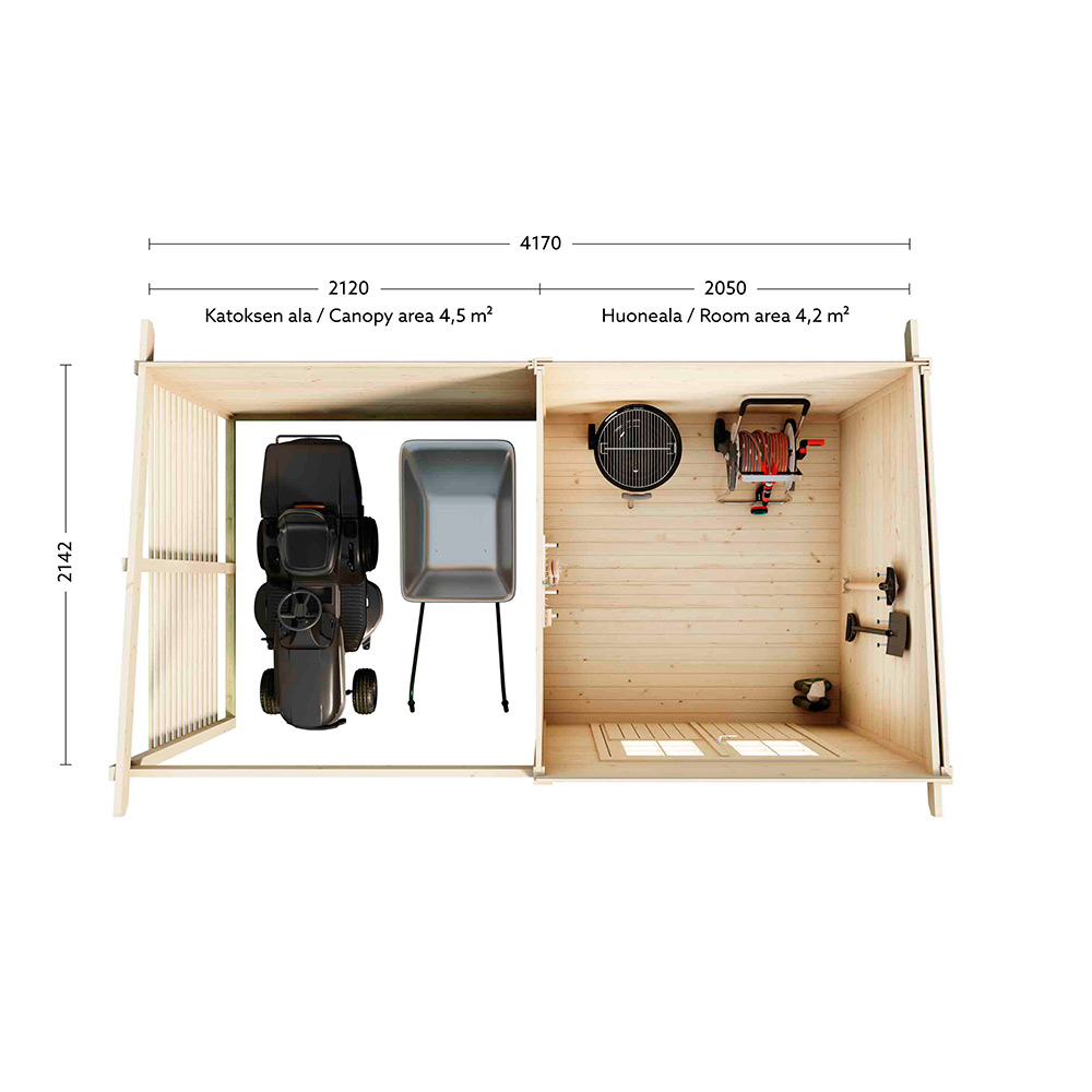 Förråd Luoman Lillevilla Kataja 8,9 m2