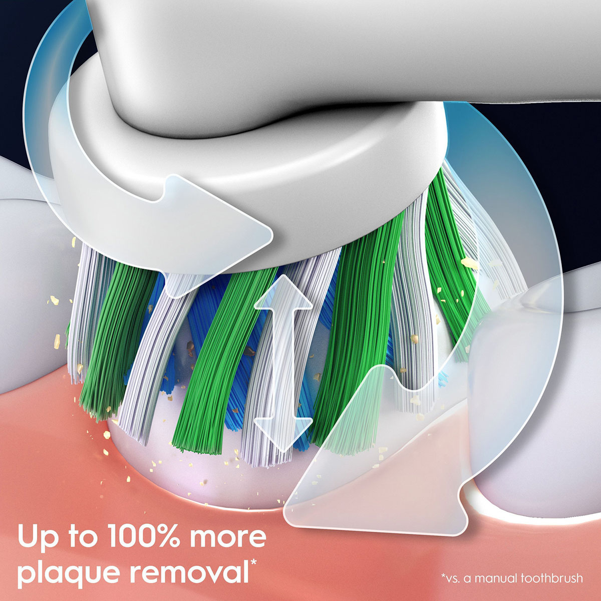 Eltandborste Oral-B Pro3 Duo Black/White med Timerfunktion & 3 Borsthuvuden