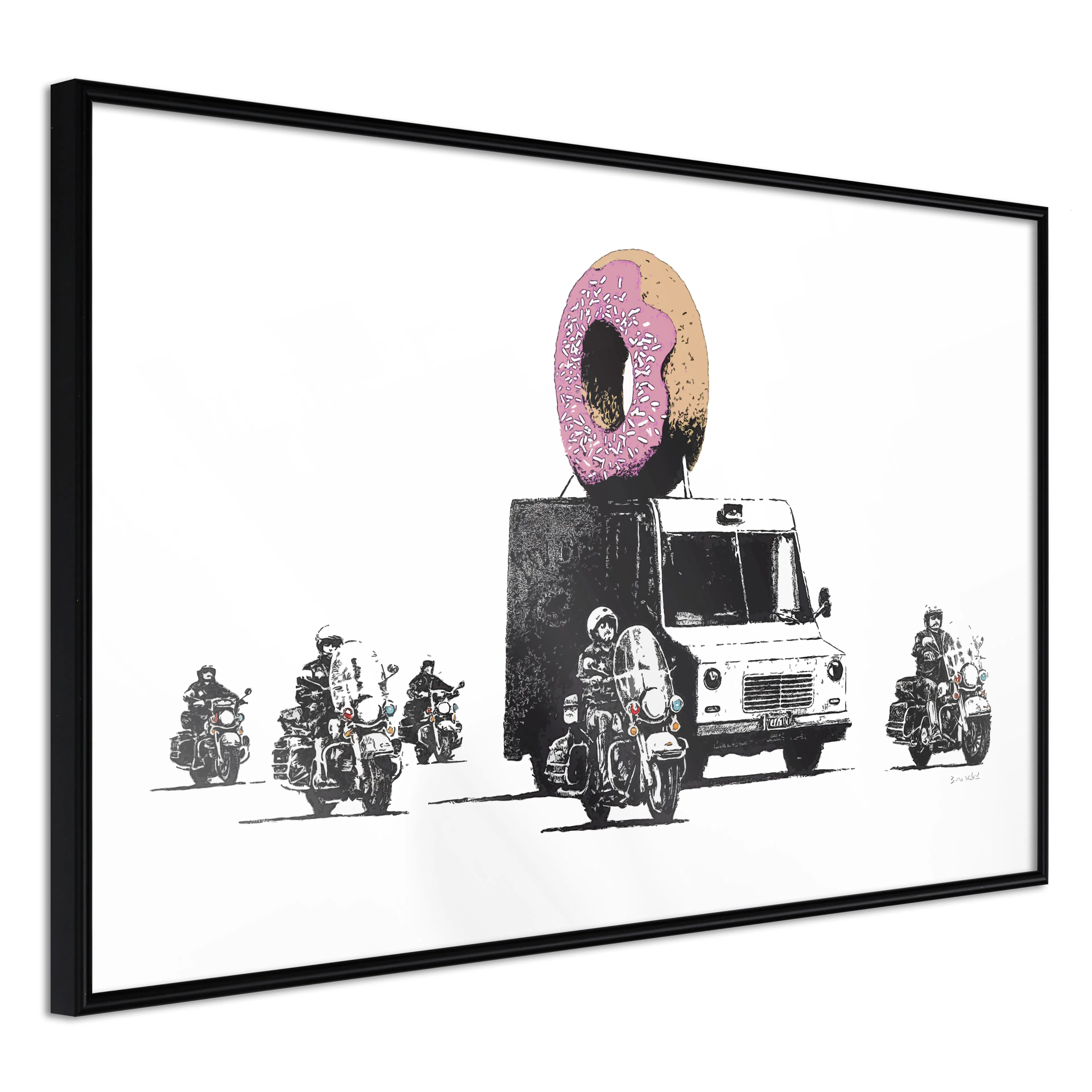 Affisch - Donut Police [Poster] 30x20 Svart ram, 30x20 cm