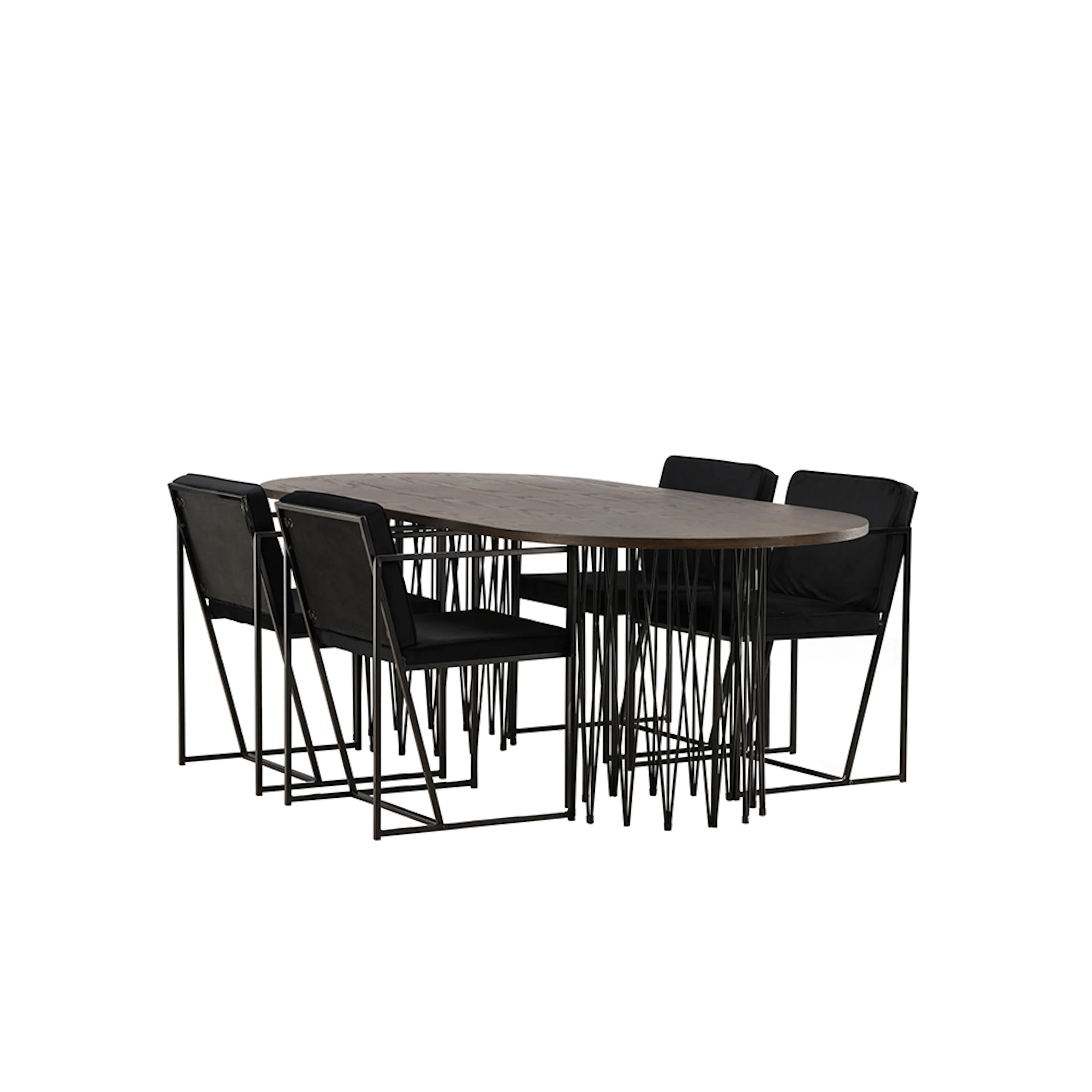 Matgrupp furniture/fashion Stone Oval med 4 Richmond Stolar