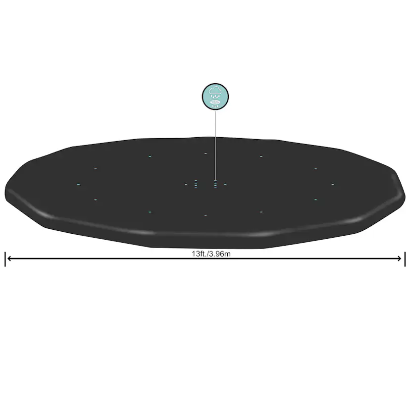 58292 Flowclear 3.96m Poolskydd, rund 4010 mm
