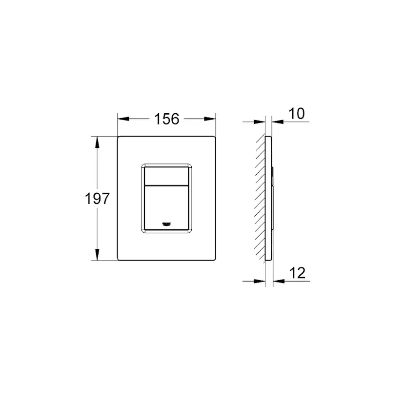 Vägghängd Toalettstol Grohe Cube Ceramic 39244 Komplett