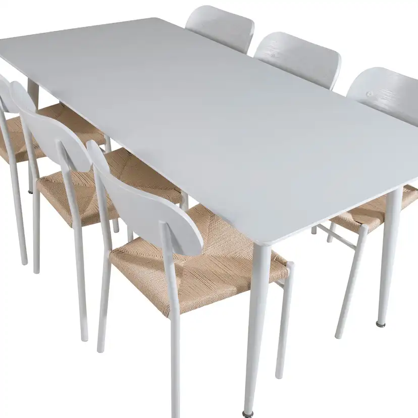 Matgrupp Venture Home Pobbie med 6 Peggy Stolar Vit