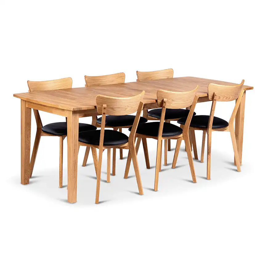 Matgrupp Stenexpo Visby med 6 Växjö Stolar