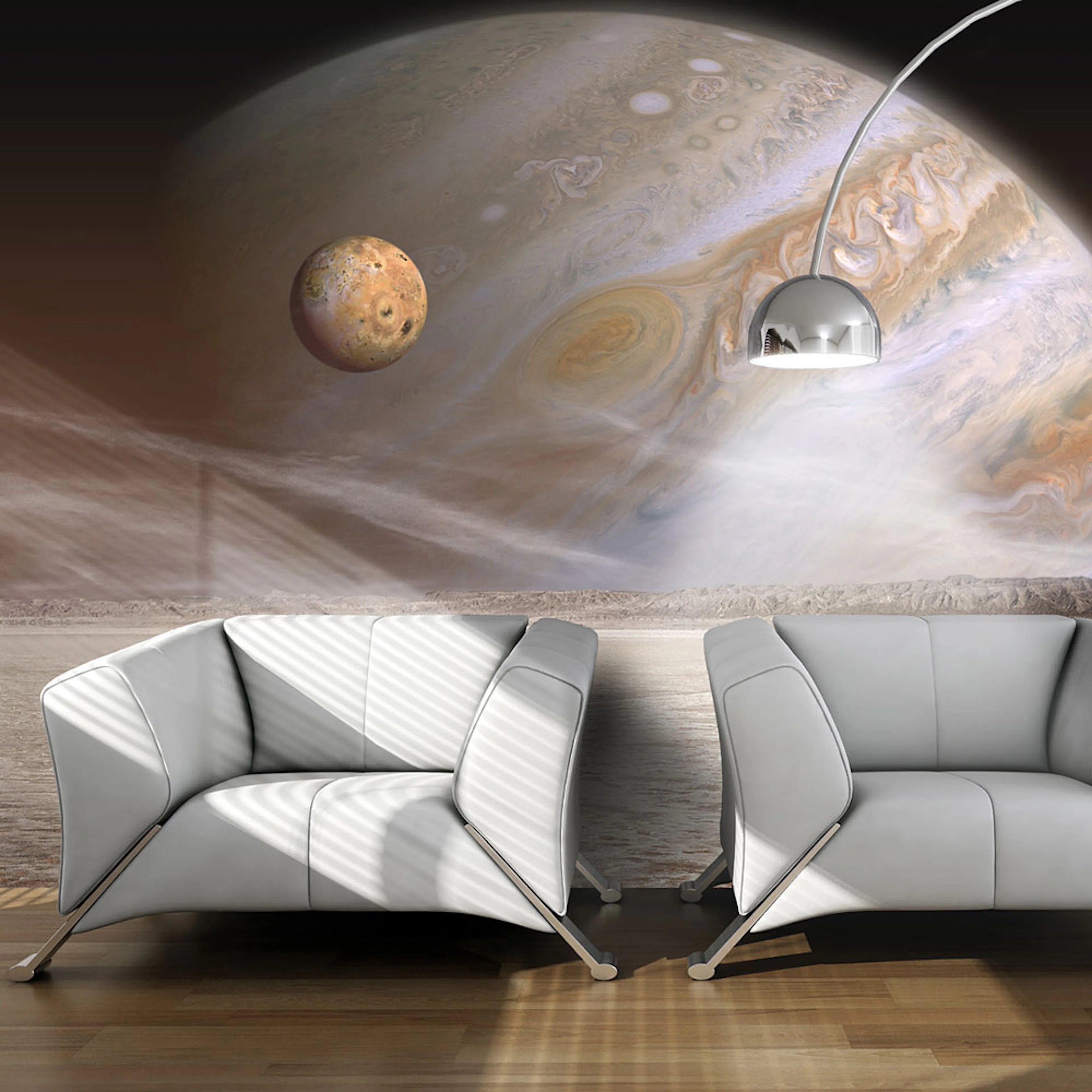 Fototapet Arkiio En Liten Och En Stor Planet