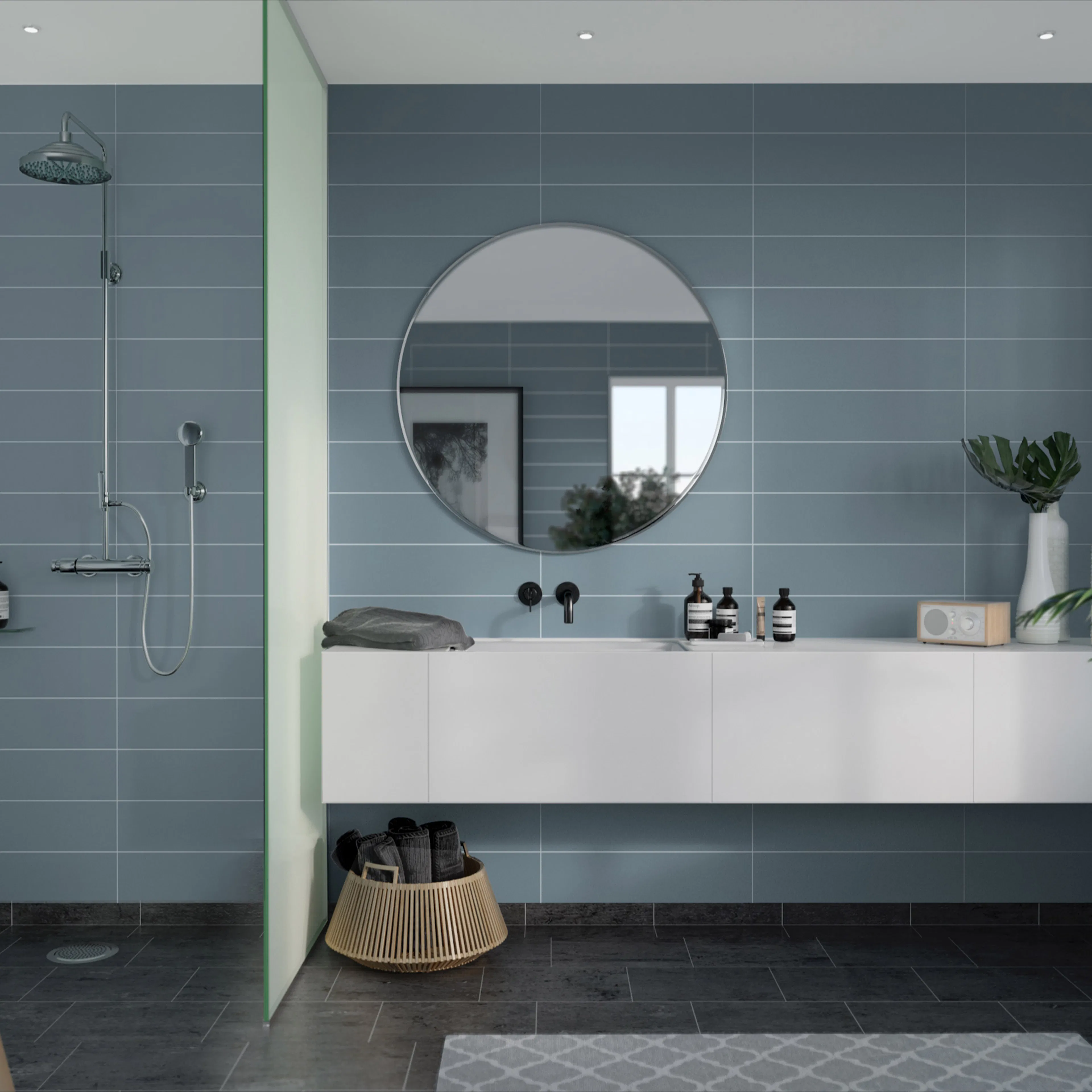Våtrumsskiva Fibo Dusty Blue 6274-M6015 EM