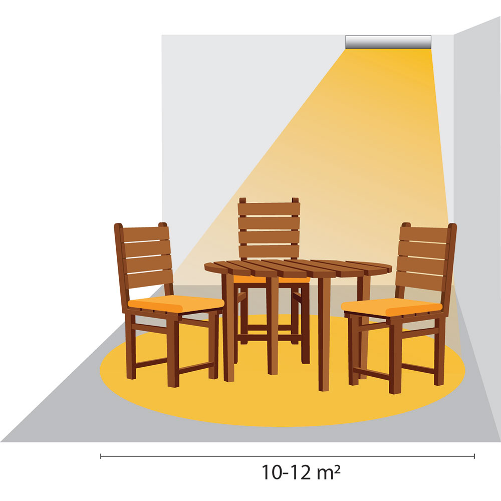 Infravärmare Termo Proffs 1800W, Hängande Terrassvärmare med Karbonrör
