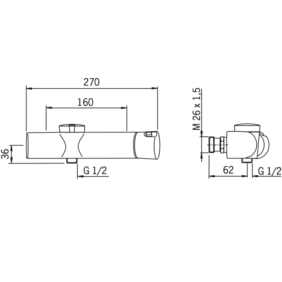 Duschblandare Oras Eterna 160 cc 160 cc