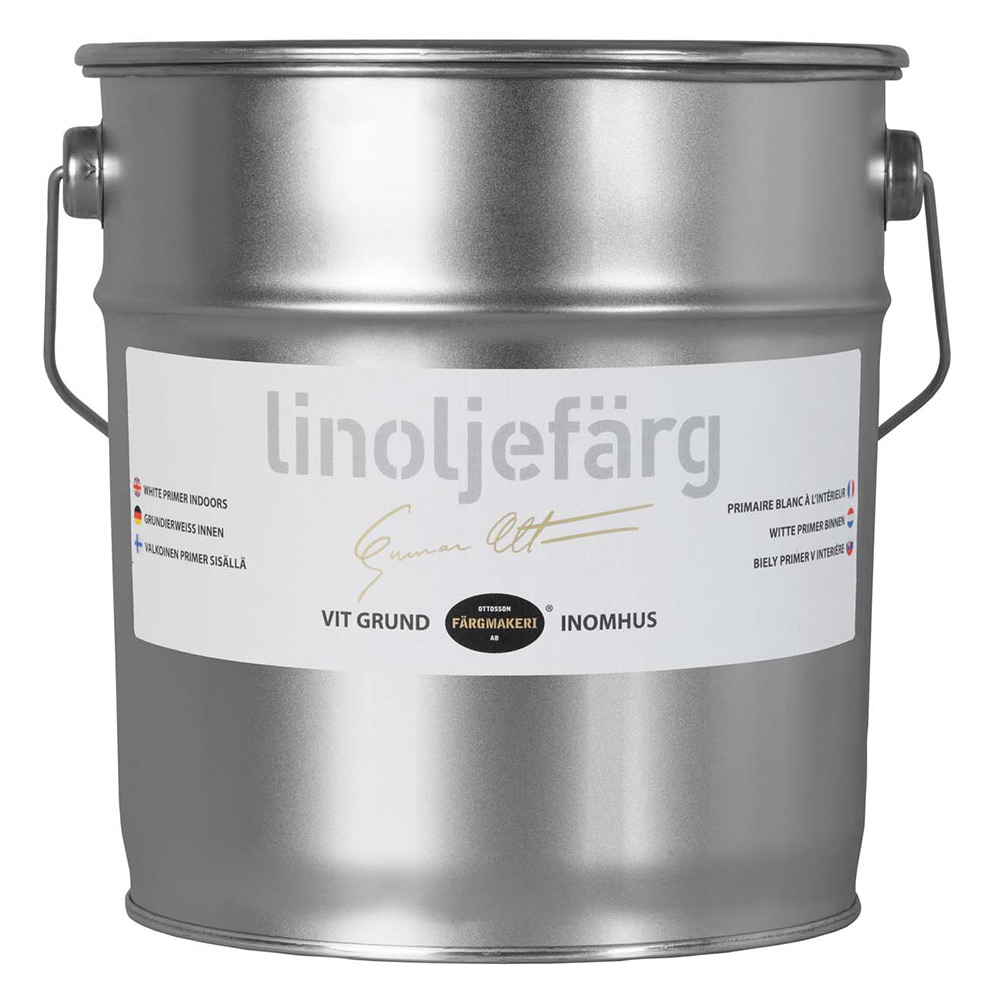 Linoljefärg Ottosson Vit Grund Inne