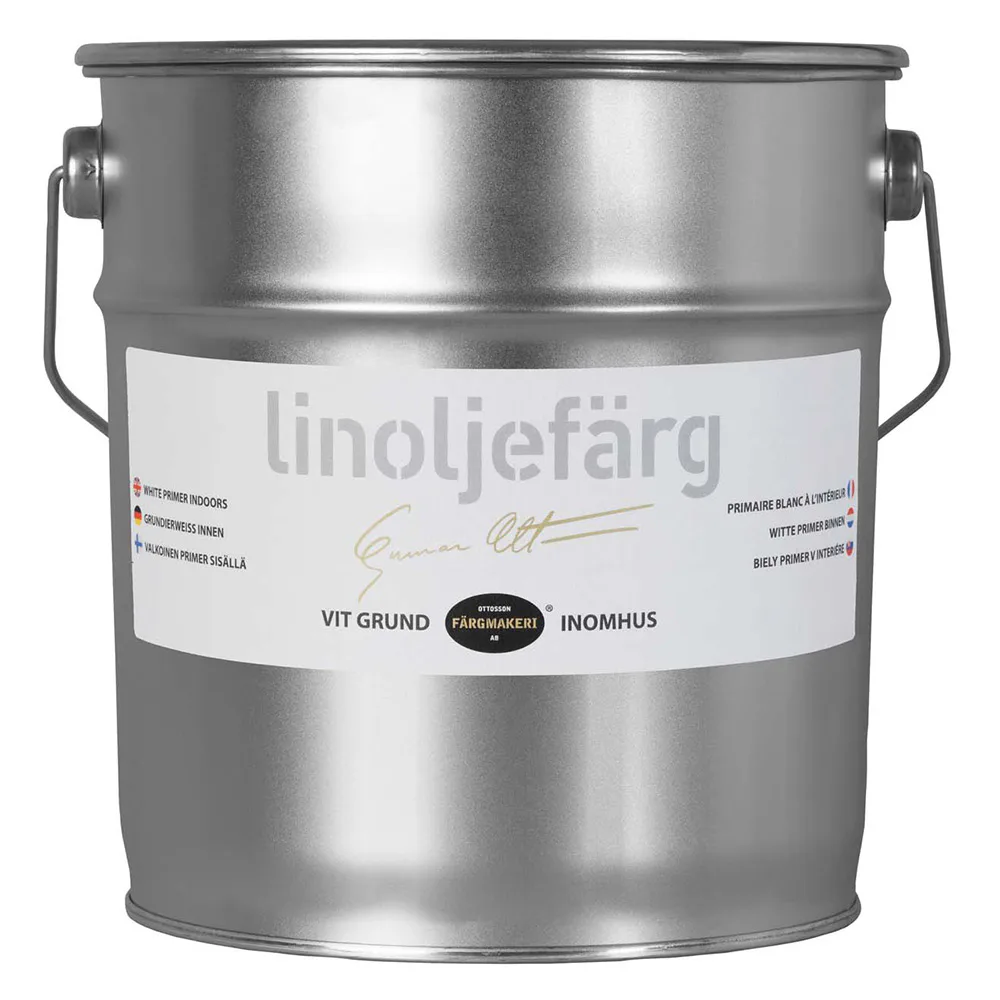 Linoljefärg Ottosson Vit Grund Inne