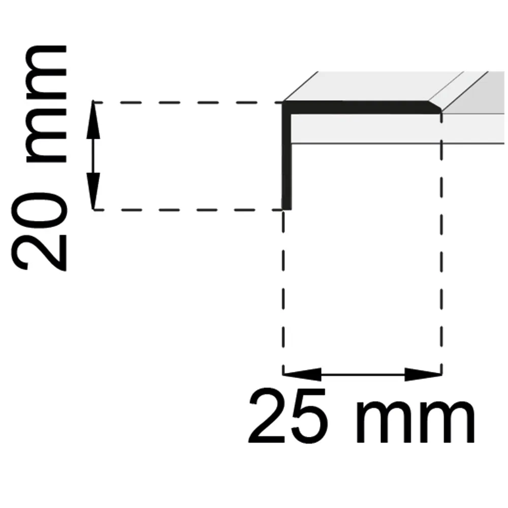 Kantlist Habo SA26 Ek 20x25 mm