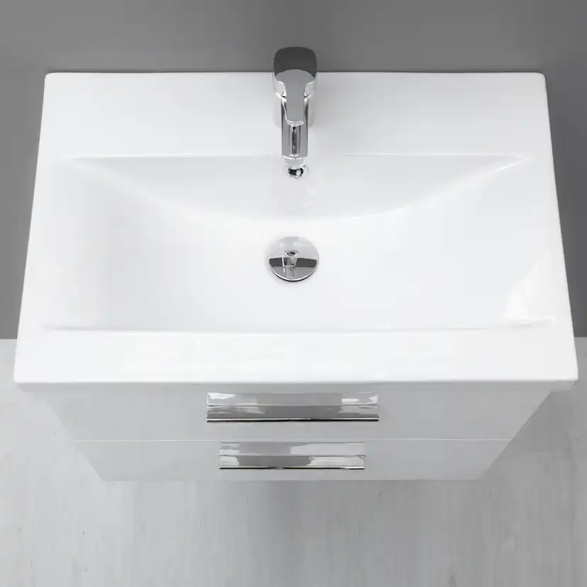 Möbelpaket 4AQUA Minimal med Tvättställ och Spegel Aura LED