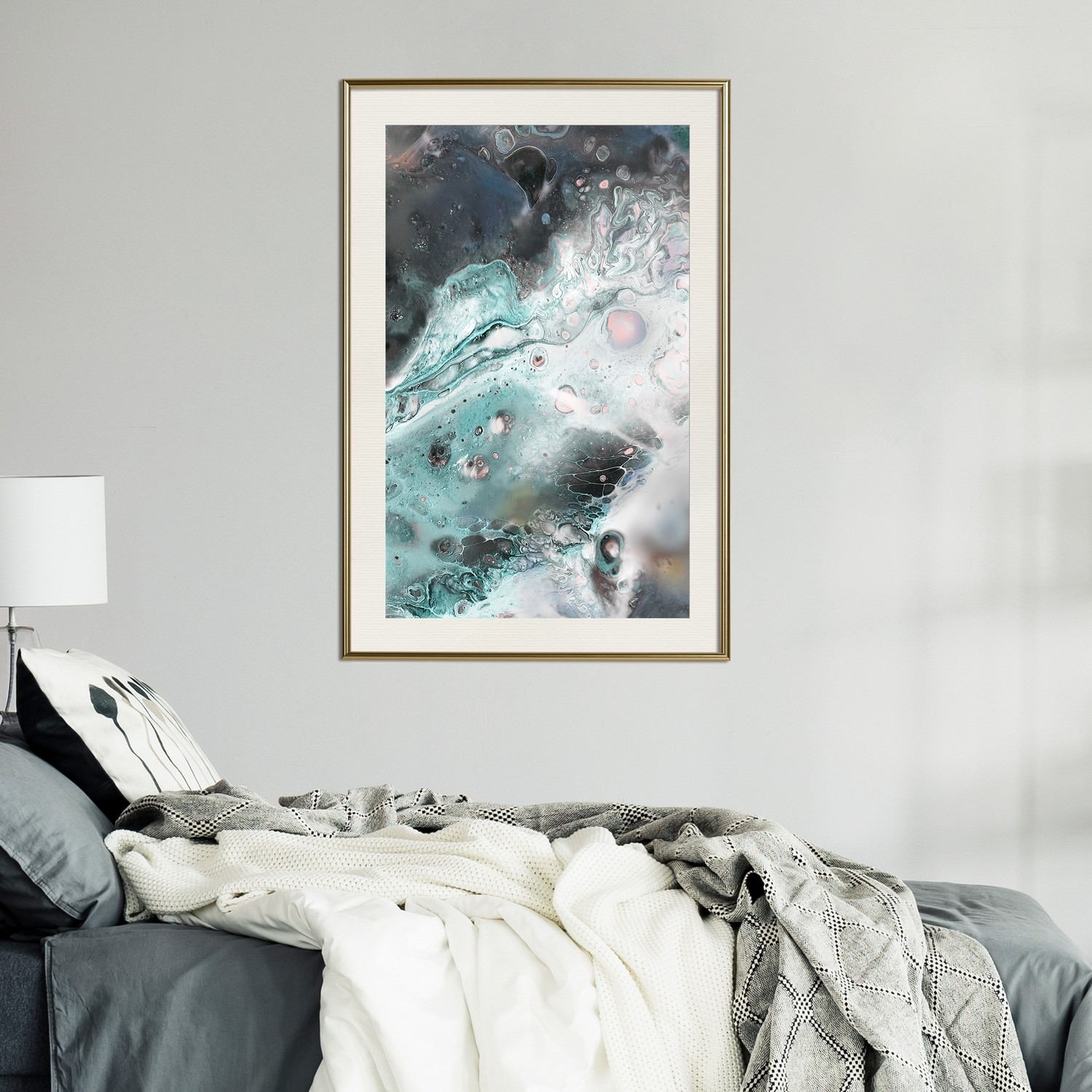 Affisch - Sea Elements [Poster] 20x30 Guld ram med passepartout, 20x30 cm