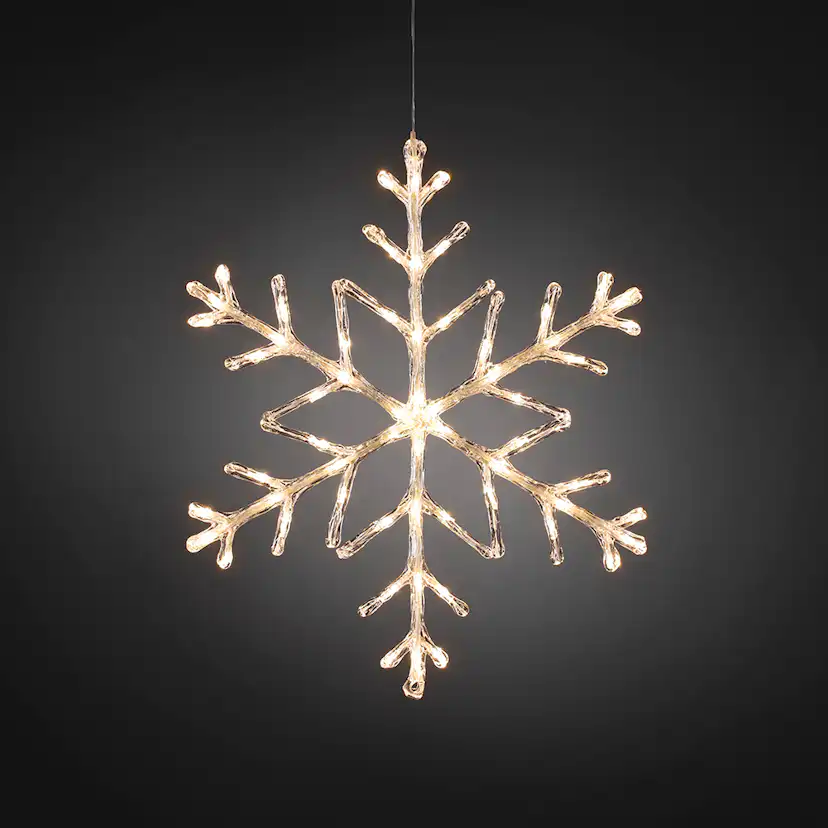 Dekorationsbelysning Gnosjö Konstsmide Snöflinga 60 st LED