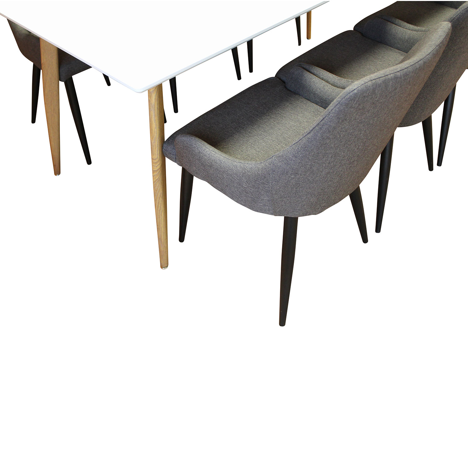 Matgrupp Venture Home Polar med 6 Plaza stolar Mörkgrå