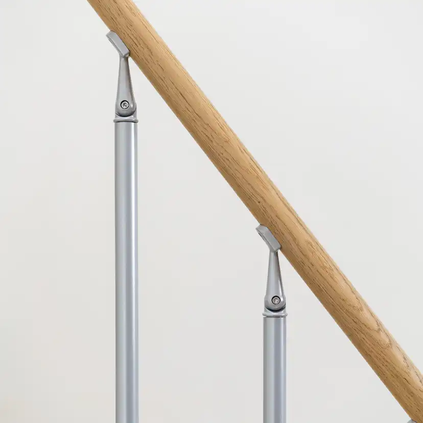 DUBLIN ek steg rak pearl grey CLASSIC II räcke 11T 61cm Grå, LxB: 1750x610 mm