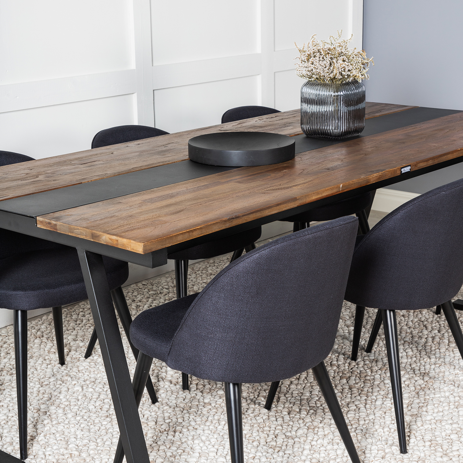 Matgrupp Venture Home Jane med 6 Valentina Stolar Polyestertyg