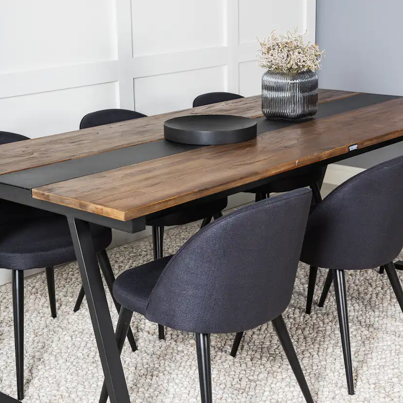 Matgrupp Venture Home Jane med 6 Valentina Stolar Polyestertyg