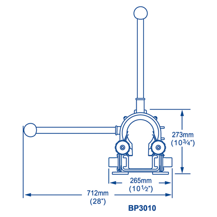 Manuell Länspump Whale Gusher 30 Skottmontering