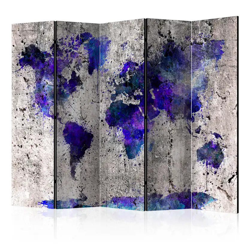 Rumsavdelare Arkiio World Map Ink Blots II 225x172 cm