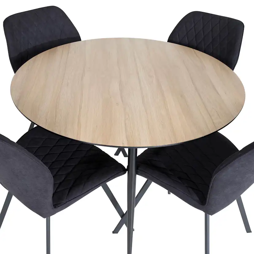 Matgrupp Venture Home Silvia med 4 Geneva Stolar Runt