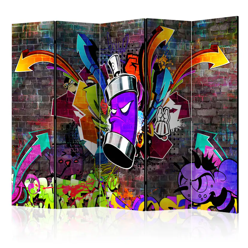 Rumsavdelare Arkiio Graffiti Colourful Attack II 225x172 cm