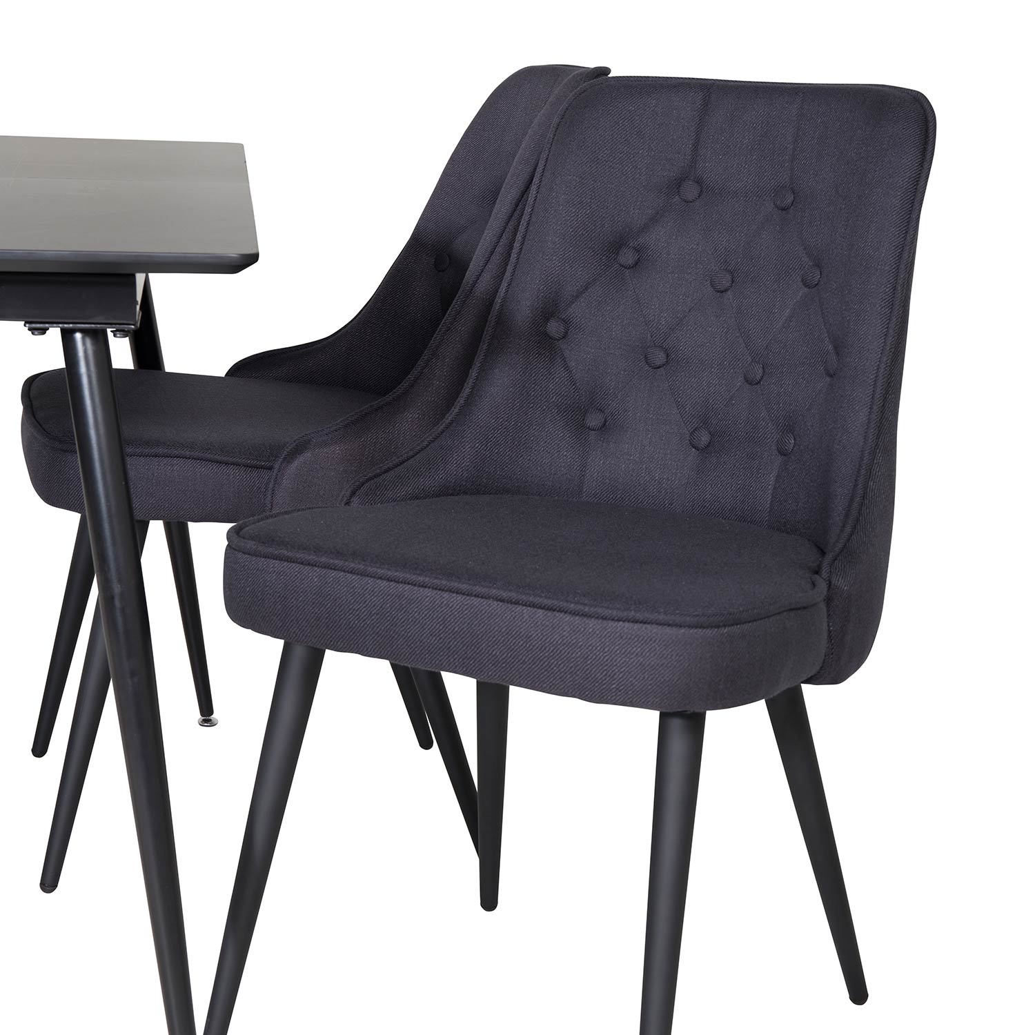 Matgrupp Venture Home Silvia med Iläggsskiva och 4 Vera Stolar