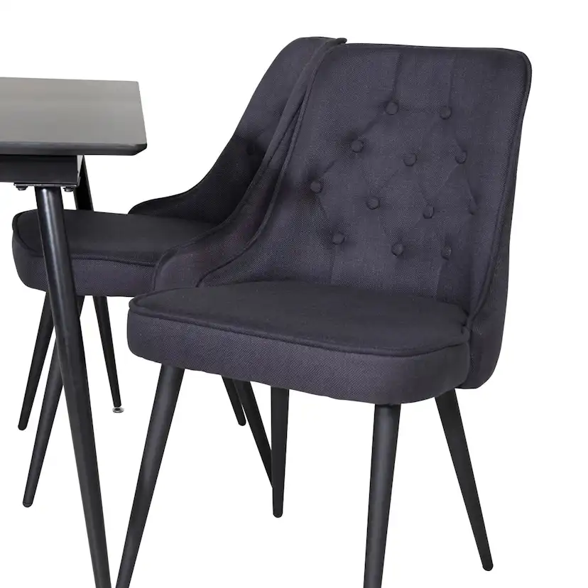 Matgrupp Venture Home Silvia med Iläggsskiva och 4 Vera Stolar