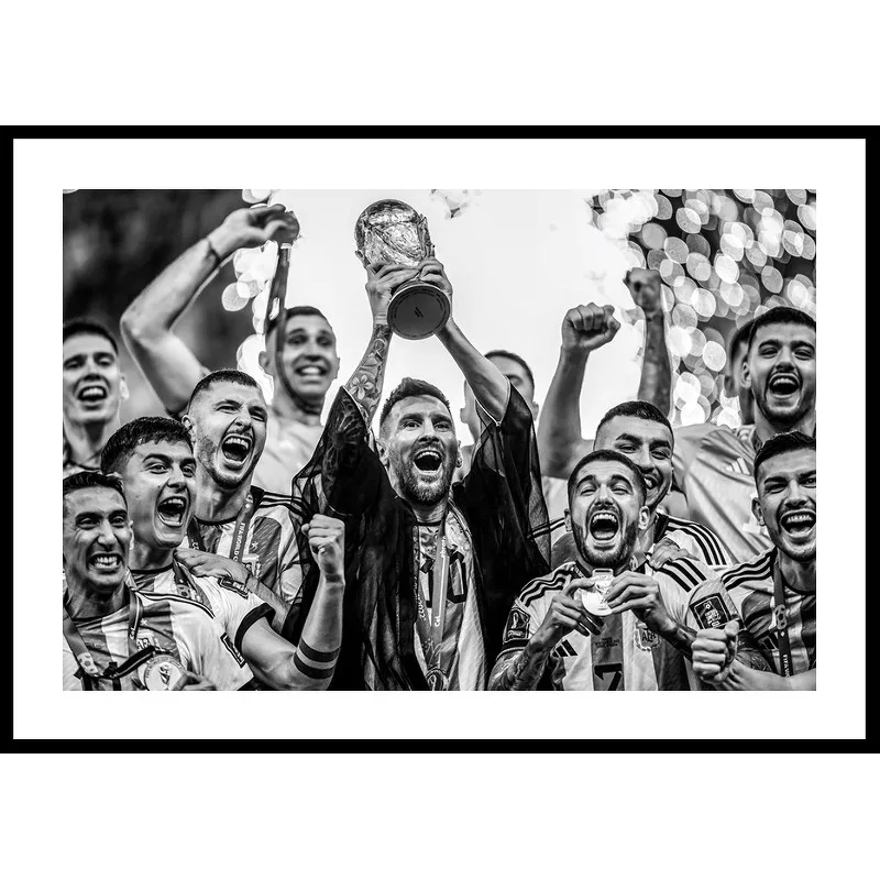 Lionel Messi Argentina World Cup 2022 B&W No1 30x40 30x40 cm