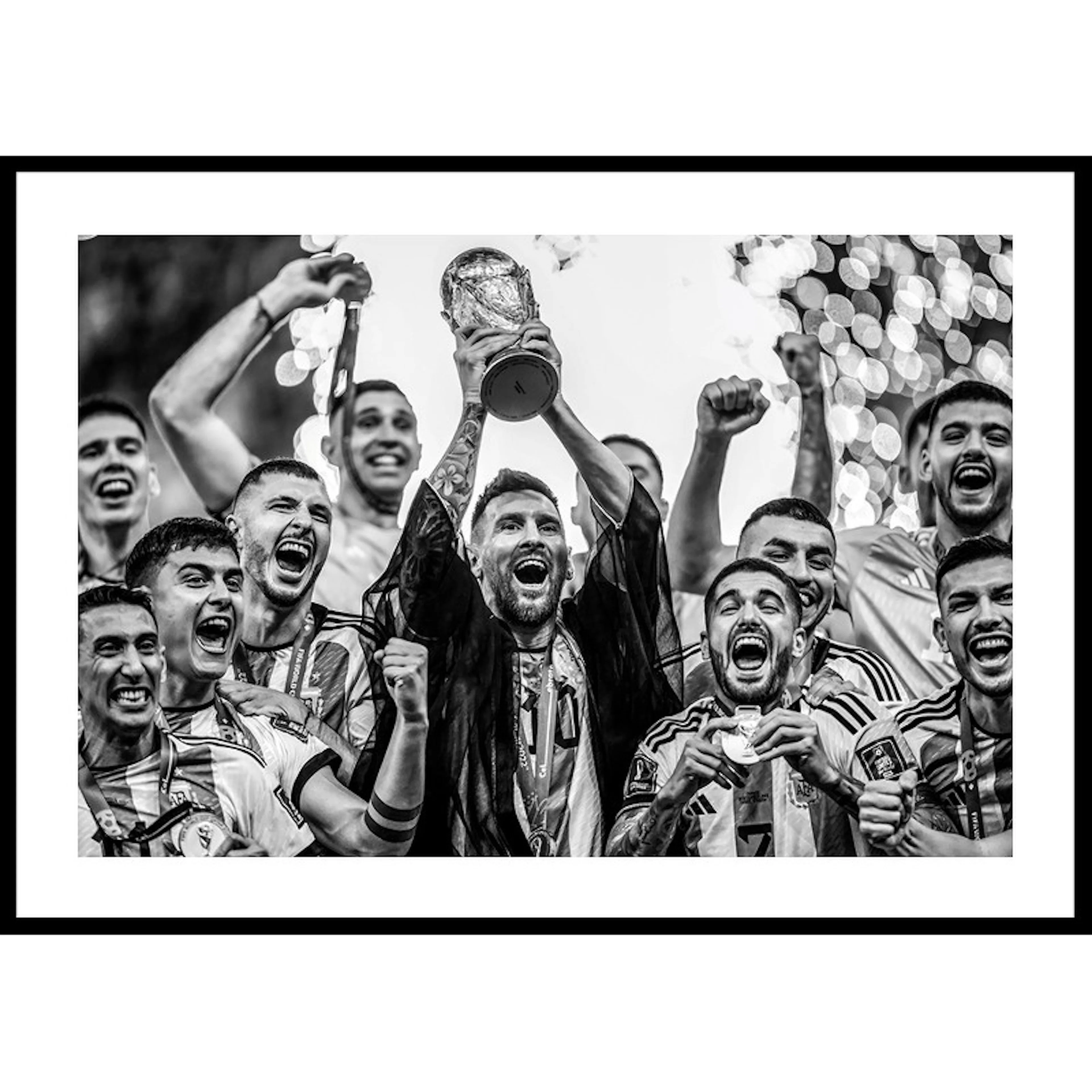 Lionel Messi Argentina World Cup 2022 B&W No1 30x40 30x40 cm