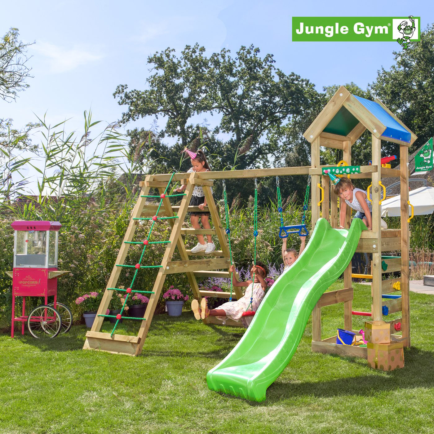Klätterställning Jungle Gym Patio 2 Gungor & Rutschkana