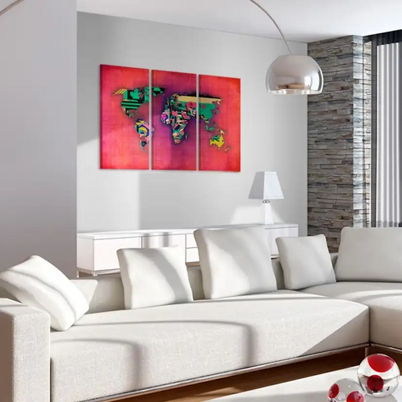 Tavla Arkiio Världen Är Min Triptych