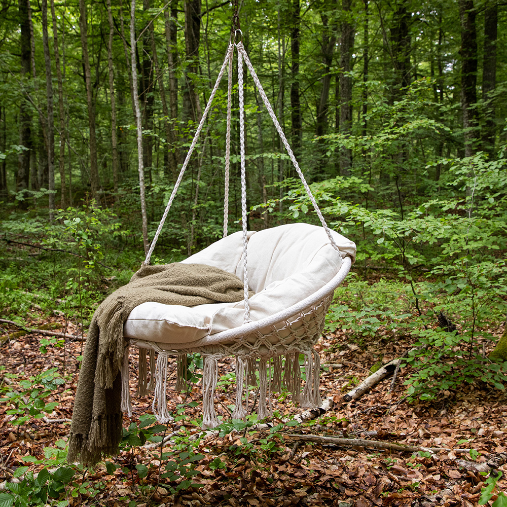 Hamtic Swing Steel/Fabric - White / w pillows Vit