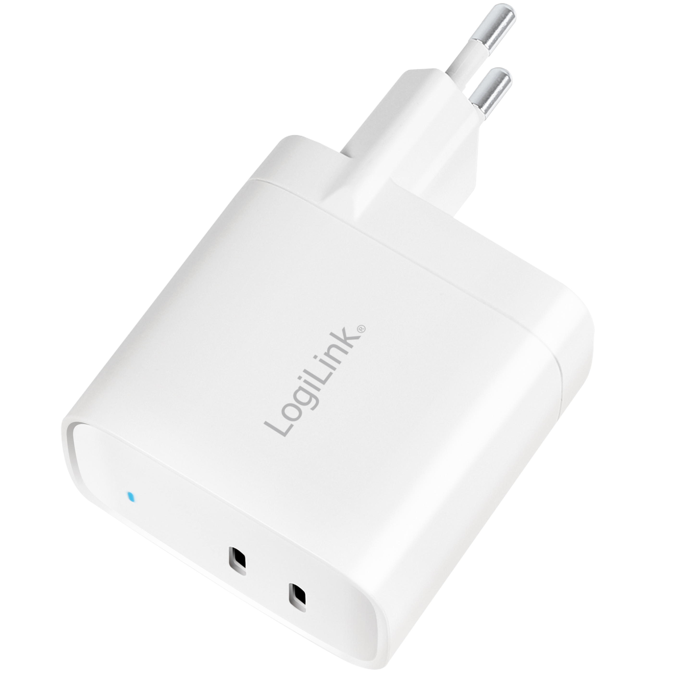 USB-laddare LogiLink 2 x USB-C PD 40W GaN