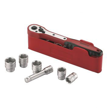 Hylsnyckelsats med 1/2 tum fyrkantsfäste Teng Tools M1212N1