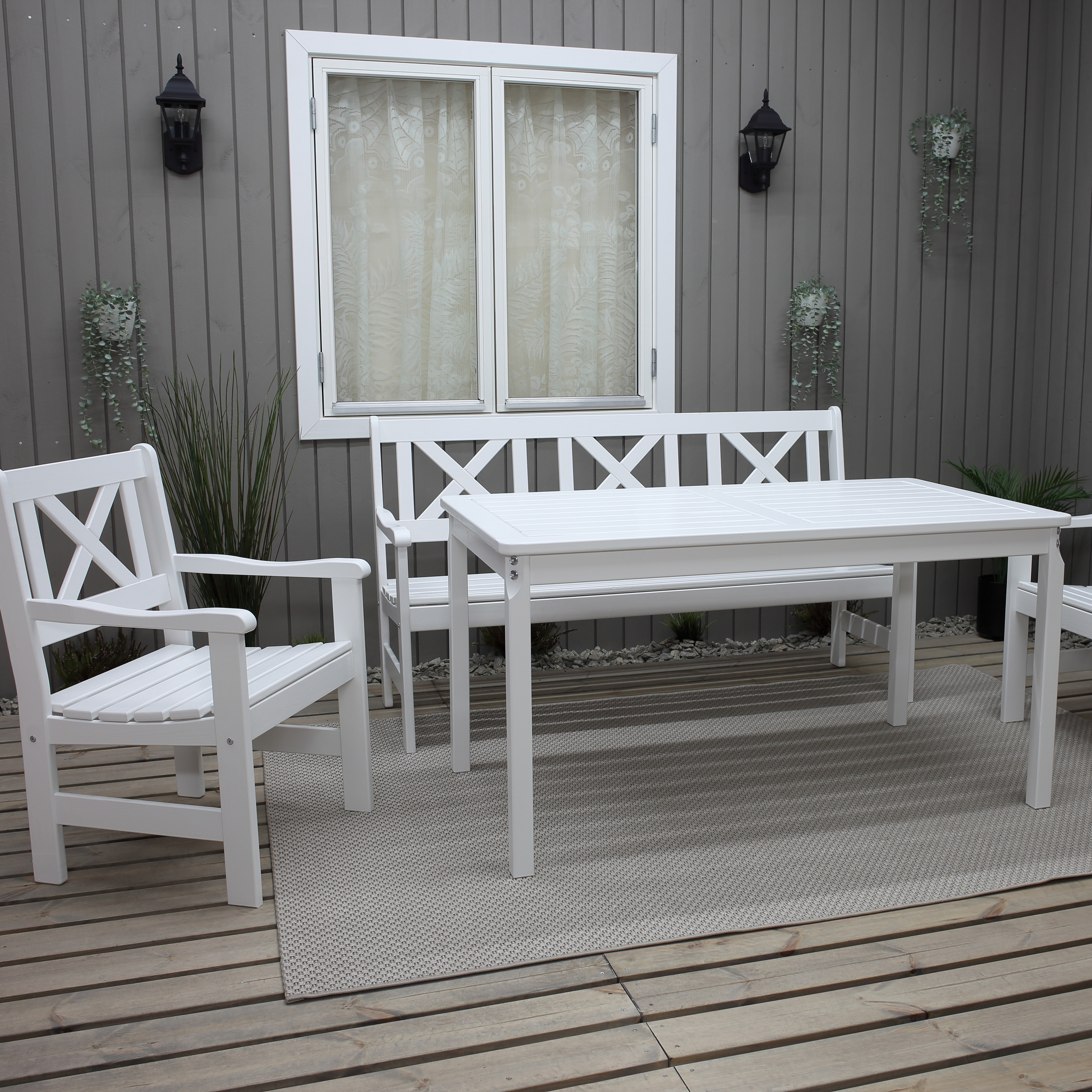 Matbord Baltic Garden Europe Vit
