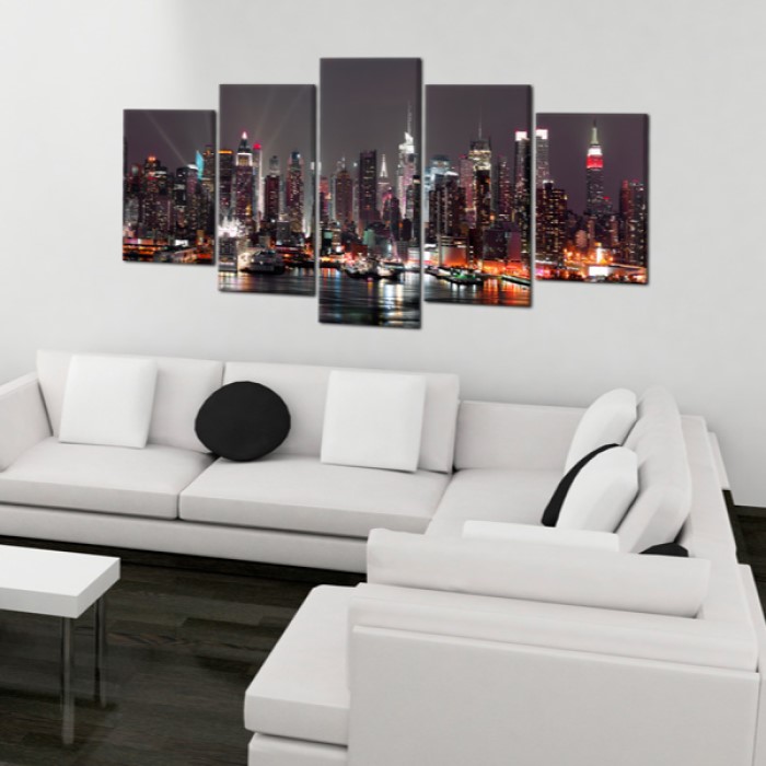 Tavla Arkiio Manhattan På Natten 200x100